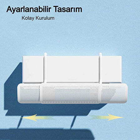Ayarlanabilir Hava Yönlendirici Split Klima Üniversal 180° Açılı Klima Çarpması Önleyici Kalkan 