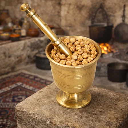 Copper Empire %100 Saf Tunç Havan ve Tokmak Seti 760 gr Havan + 260 gr Tokmak El Yapımı Baharat Ezici