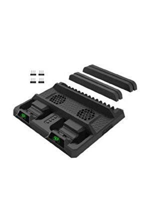 Xbox One Dik Tutma Standı Fanlı Ikli Şarjlı Göstergeli Dock Xbox One X S