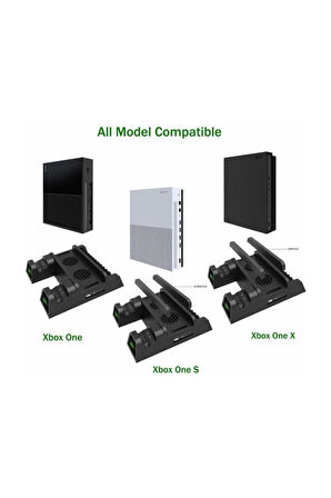 Xbox One Dik Tutma Standı Fanlı Ikli Şarjlı Göstergeli Dock Xbox One X S