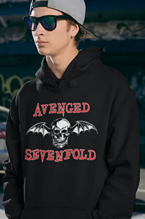 Avenged Sevenfold Baskılı Unisex Oversize Rock Metal Hoodie