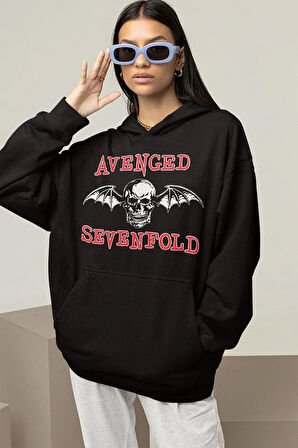 Avenged Sevenfold Baskılı Unisex Oversize Rock Metal Hoodie