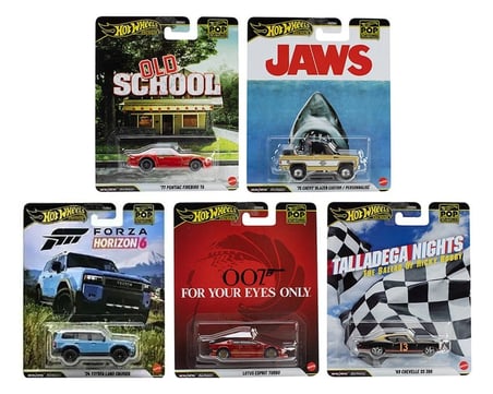 Hot Wheels Premium Pop Culture 2026 Mix 5 5'li Set Toyota Lotus Pontiac Chevrolet