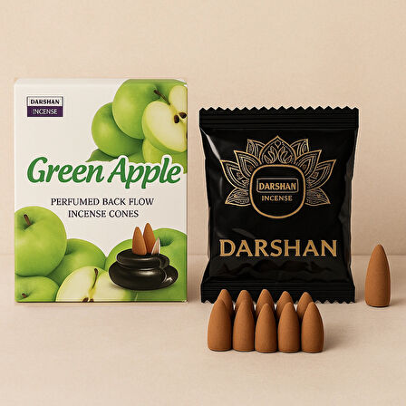 Yeşil Elma Aromalı Geri Akış Tütsü | Green Apple Backflow Incense 10’li Paket