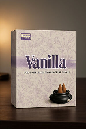 Hyge Vanilya Aromalı Geri Akış Tütsü | Vanilla Backflow Incense 10’lu Paket