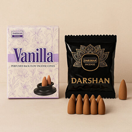 Hyge Vanilya Aromalı Geri Akış Tütsü | Vanilla Backflow Incense 10’lu Paket