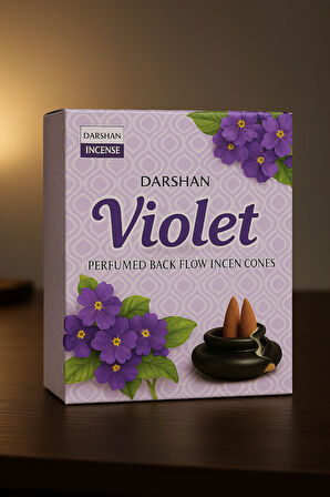 Hyge Menekşe Aromalı Geri Akış Tütsü | Violet Backflow Incense 10’lu Paket