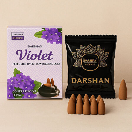 Hyge Menekşe Aromalı Geri Akış Tütsü | Violet Backflow Incense 10’lu Paket