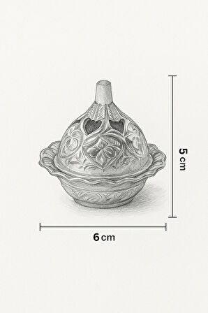 Bakır Konik Tütsülük | Copper Incense Burner – El İşçiliği/Handcrafted