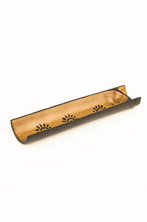Dekoratif Seramik Tütsülük / Ceramic Incense Holder - Güneş Desenli & Estetik Tasarım