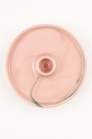 Pembe Mermer Desenli Seramik Tütsülük | Pink Marble Incense Holder | Palo Santo, Sandal, Öd Ağacı
