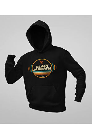 Rock Metal Müzik Grubu Black Sabbath 1968 Baskılı Unisex Oversize Hoodie