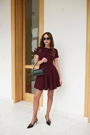 buğrahayalin Kadın Kısa Kollu Kiloş Ithal Krep Elbise