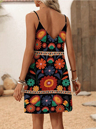 buğrahayalin Kadın Ip Askılı V Yakalı Süprem Elbise