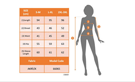 buğrahayalin Kadın Uzun Kollu Balıkçı Yaka Salaş Kusa Akrilik Elbise