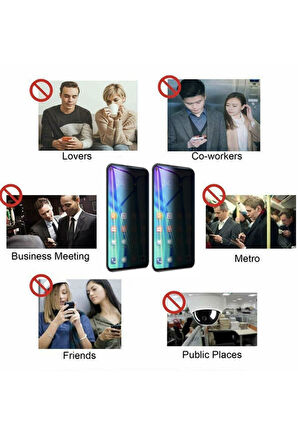 Samsung Note 10 Lite Uyumlu Hayalet Ekran Privacy Gizlilik Tam Kaplayan Kırılmaz Koruyucu Cam