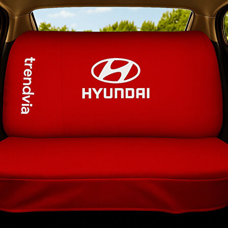 Kırmızı Penye Oto Koltuk Kılıfı – Hyundai Logolu Ön ve Arka Koltuk Takımı