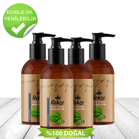 Rekze 4 Adet Rahatlatıcılı Natural Kokusuz Vücut Masaj Yağı 120