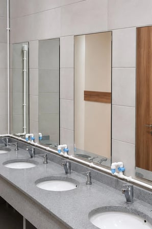 Depolu Sabunluk Musluk Başlığı - Alttan Basmalı 5'Li Paket - Mavi