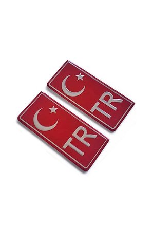 Tr Plaka Krom Sticker 2'li - Türkiye Plaka Krom Sticker - Türkiye Plakalık Krom