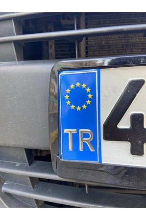Tr Plaka Krom Sticker 2'li - Türkiye Plaka Krom Sticker - Türkiye Plakalık Krom