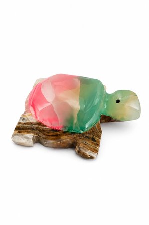 3 İnç Kaplumbağa Biblo – Doğal Taş Dekoratif Kaplumbağa Figürü, 8x7 cm, 165 Gram