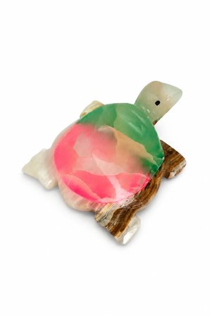 3 İnç Kaplumbağa Biblo – Doğal Taş Dekoratif Kaplumbağa Figürü, 8x7 cm, 165 Gram