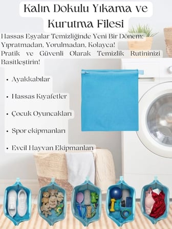 İnter Sunny Çok Amaçlı Yıkama ve Kurutma Filesi, Fermuar Korumalı, Petek Mesh Dokulu, Ayakkabı ve Hassas Kıyafetler için