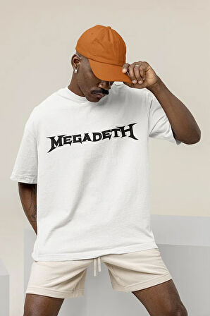 Müzik Grubu Megadeth Baskılı Unisex Oversize Rock Metal Tişört