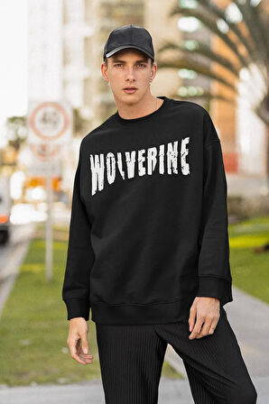Wolverine Baskılı Unisex Oversize Dc Film Karakter Sweatshirt