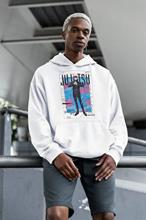 Jujutsu Kaisen Baskılı Unisex Oversize Anime Hoodie