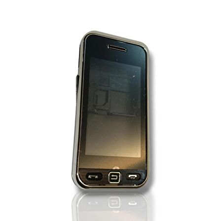 Samsung i6220 Kasa Samsung Galaxy i6220 Star TV Uyumlu Siyah Renk Orta Kasa Ön Arka Kapak Tuş Takımı 
