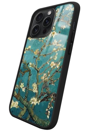 Apple iPhone 11 Pro Max Uyumlu Van Gogh Yeşil Ağaç Tablo Tasarımlı Parlak Silikon Kılıf