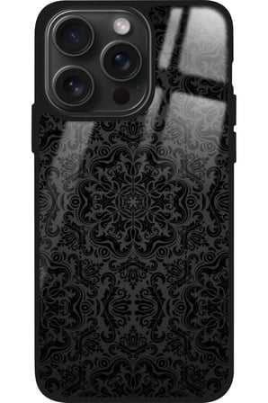 Apple iPhone 11 Pro Max Uyumlu Siyah Karışık Tasarımlı Parlak Silikon Kılıf