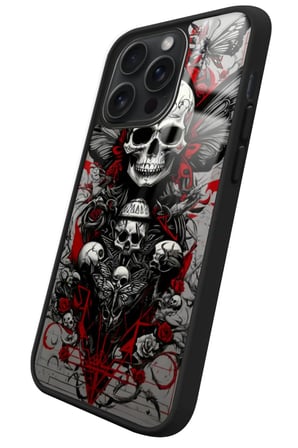 Apple iPhone 11 Pro Max Uyumlu Kurukafa Posteri Tasarımlı Parlak Silikon Kılıf