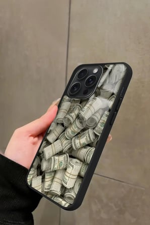 Apple iPhone 11 Pro Max Uyumlu Money Tasarımlı Parlak Silikon Kılıf
