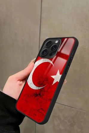 Apple iPhone 11 Pro Max Uyumlu Türk Bayrağı Tasarımlı Parlak Silikon Kılıf