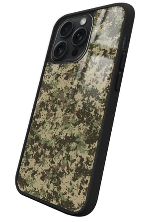 Apple iPhone 11 Pro Max Uyumlu Kamuflaj Tasarımlı Parlak Silikon Kılıf