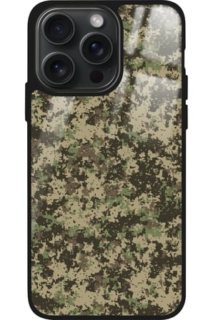 Apple iPhone 11 Pro Max Uyumlu Kamuflaj Tasarımlı Parlak Silikon Kılıf