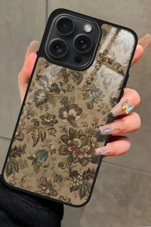 Apple iPhone 11 Pro Max Uyumlu Renkli Çiçek Tasarımlı Parlak Silikon Kılıf