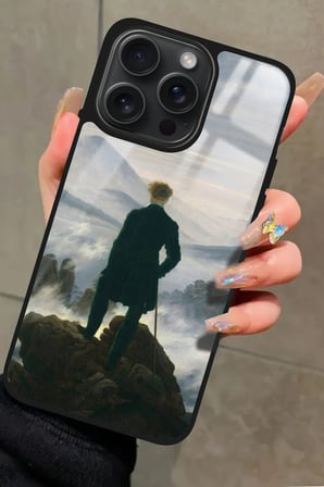 Apple iPhone 11 Pro Max Uyumlu Bulutların Üzerinde Yolculuk Tasarımlı Parlak Silikon Kılıf