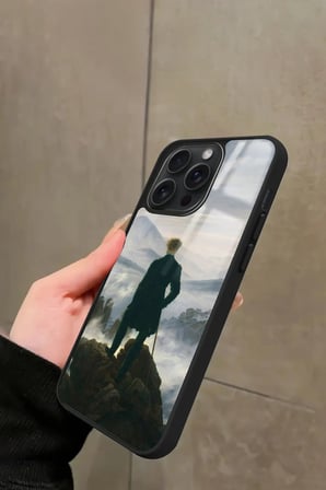 Apple iPhone 11 Pro Max Uyumlu Bulutların Üzerinde Yolculuk Tasarımlı Parlak Silikon Kılıf