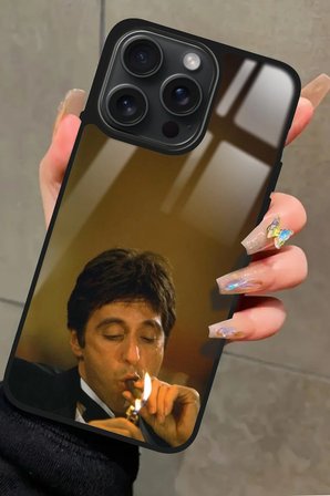 Apple iPhone 11 Pro Max Uyumlu Tony Montana Tasarımlı Parlak Silikon Kılıf
