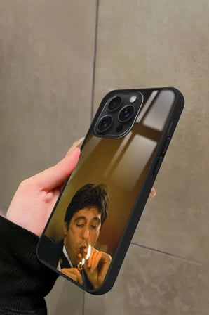 Apple iPhone 11 Pro Max Uyumlu Tony Montana Tasarımlı Parlak Silikon Kılıf