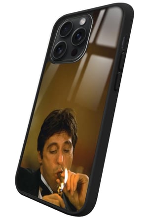 Apple iPhone 11 Pro Max Uyumlu Tony Montana Tasarımlı Parlak Silikon Kılıf