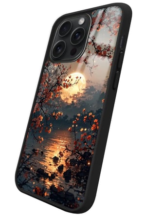 Apple iPhone 11 Pro Uyumlu Van Gogh Kırmızı Ağaç Tablo Tasarımlı Parlak Silikon Kılıf