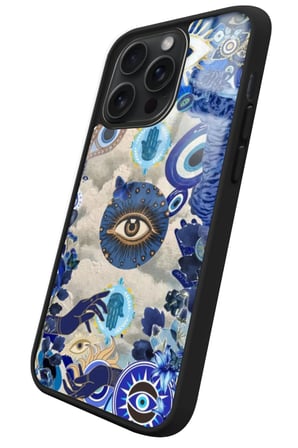 Apple iPhone 11 Pro Uyumlu Nazar Boncuğu Tasarımlı Parlak Silikon Kılıf