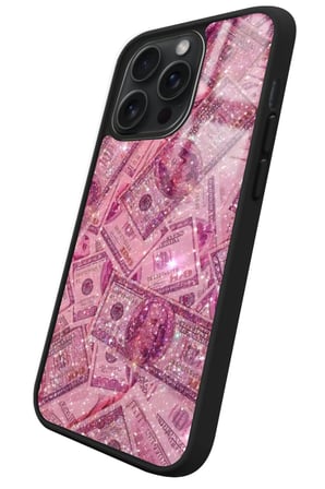 Apple iPhone 11 Pro Uyumlu Pembe Para Tasarımlı Parlak Silikon Kılıf