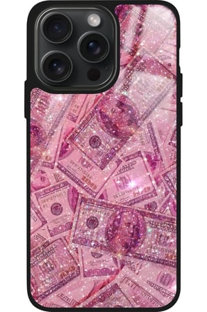 Apple iPhone 11 Pro Uyumlu Pembe Para Tasarımlı Parlak Silikon Kılıf