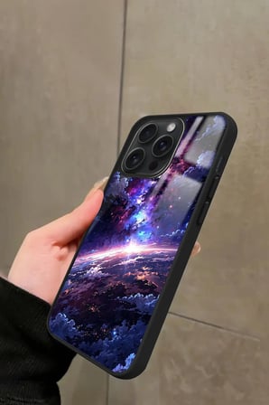 Apple iPhone 12 Pro Max Uyumlu Soyut Sanat Tasarımlı Parlak Silikon Kılıf